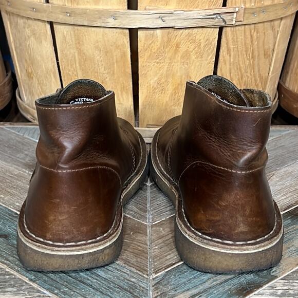 Clarks Originals Beeswax Brown Leather Crepe Sole Desert Chukka Boots Men Size 9 - Picture 6 of 11